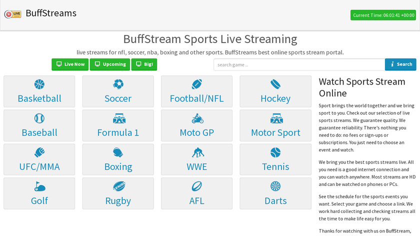 Buffstreams Alternatives