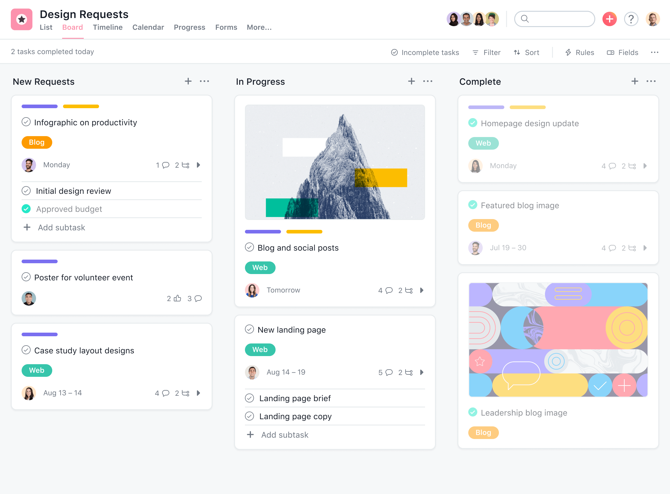 Asana - Best for Kanban-style task scheduling