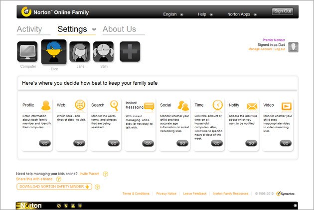 Norton Family Parental Control 