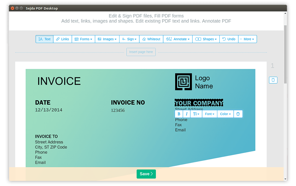 Sejda PDF Editor