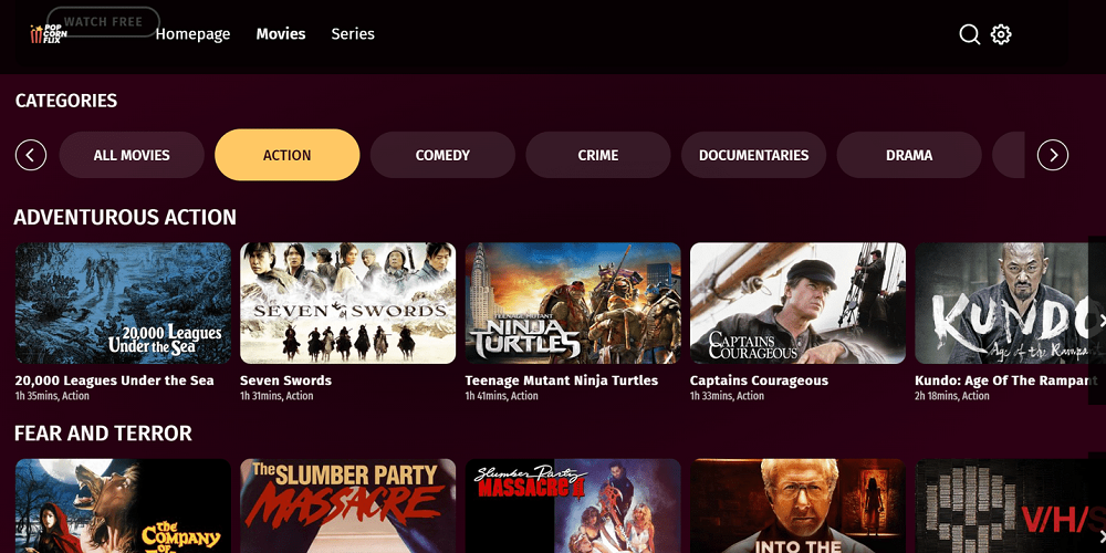 Popcornflix Alternatives
