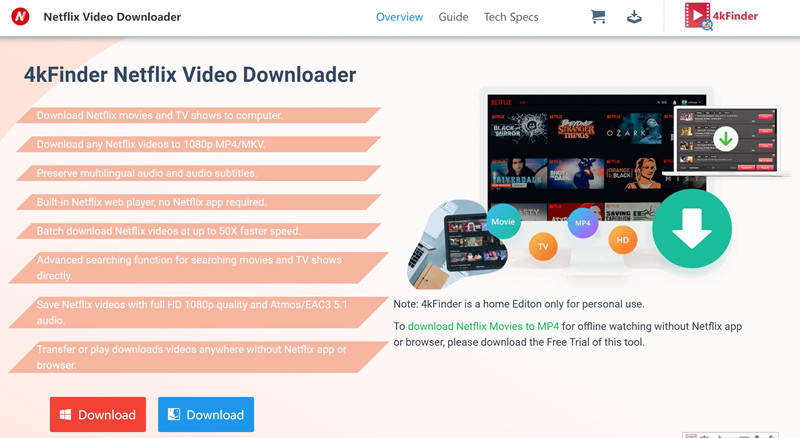 4kFinder Netflix Video Downloader