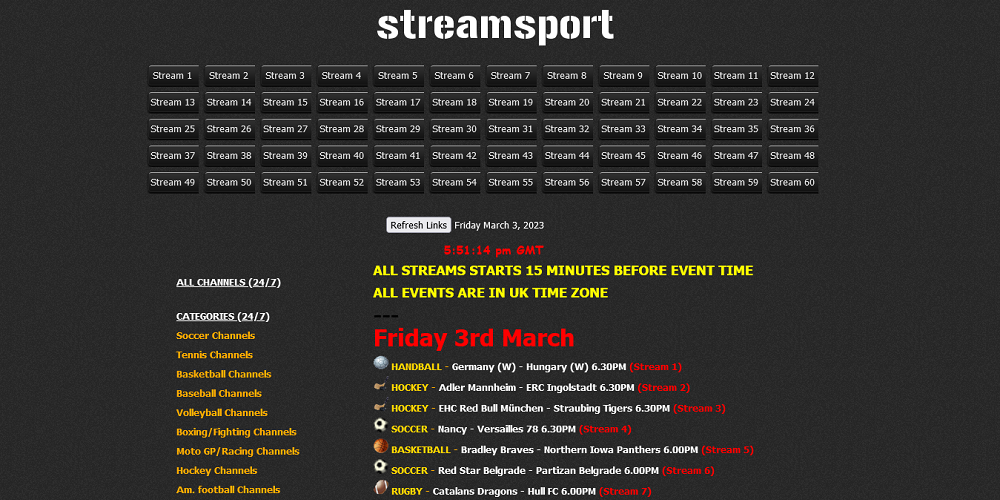 StreamSport Alternatives