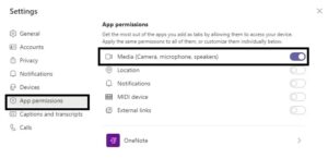 Microsoft Teams Camera Not Working