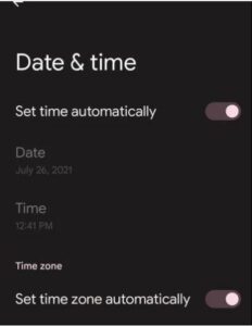 Check your date and time settings 