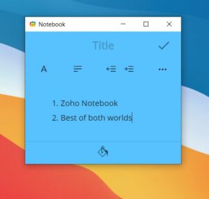 Zoho Notebook