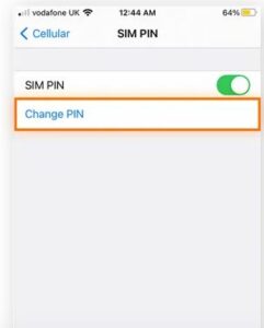 Make sure SIM PIN is toggled 