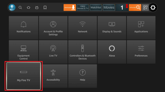 Click My Fire TV and choose Developer Options