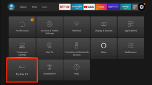 Click on the My Fire TV option
