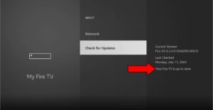 After your Firestick is done checking for updates