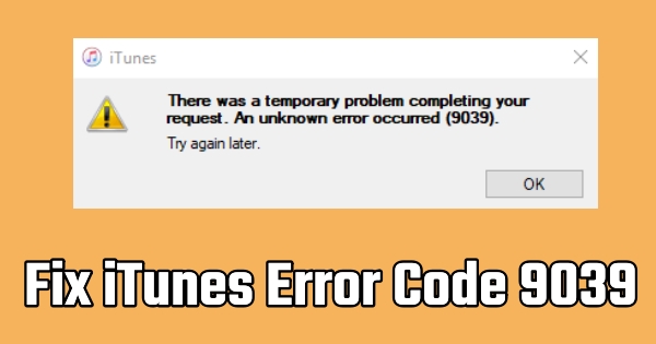 How To Fix Apple Music Error 9039